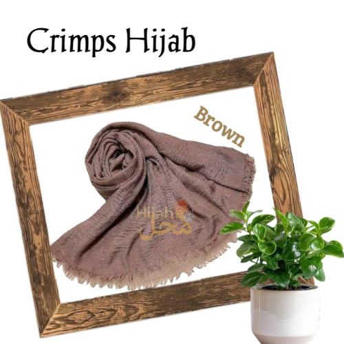 Crimps Hijab (Brown)