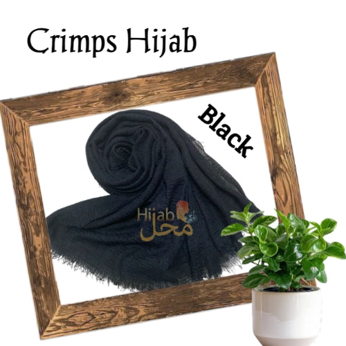 Crimps Hijab (Black)